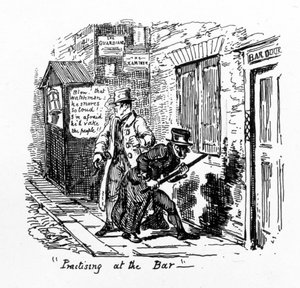 &39;Praticando no bar&39;, 1828 de George Cruikshank